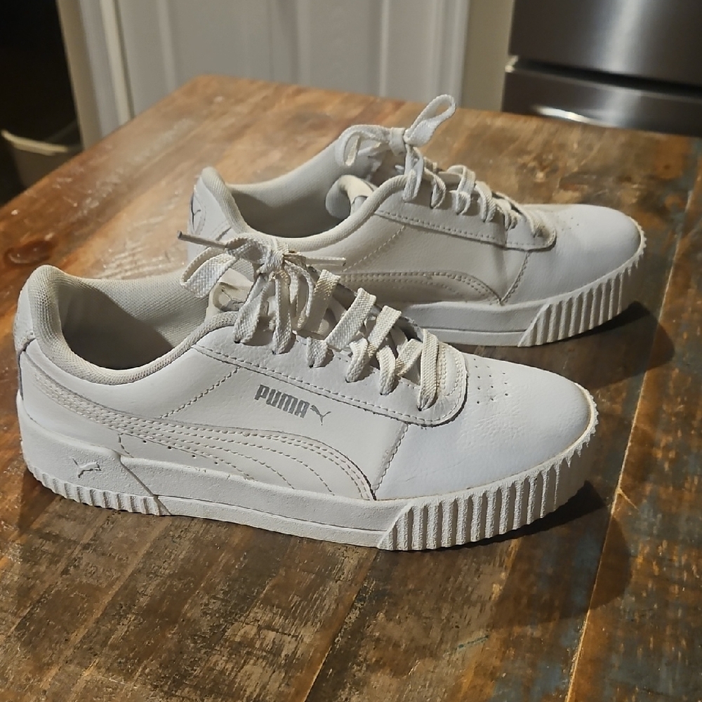 Puma Classic White Lace-Up Sneakers